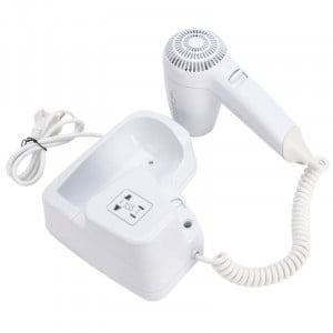 Väggmonterad Hårtork 1100 W Vit — Hotell & Spa
