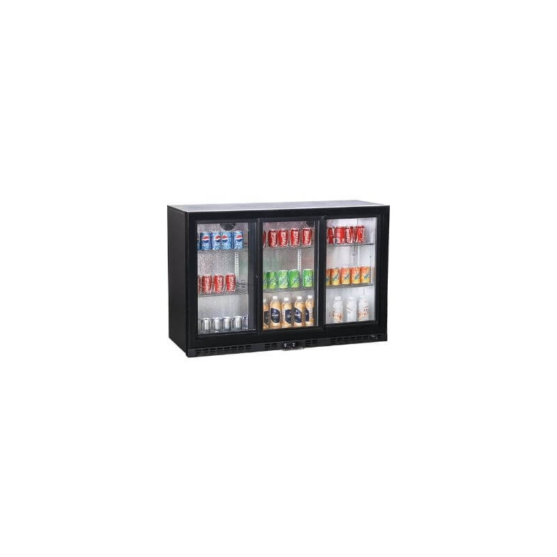 Compact Refrigerated Back Bar with 3 glass doors