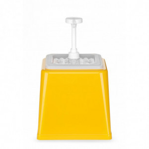 Sauce Dispenser with Pump - Yellow - 2.5 L - Hendi