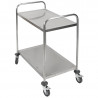 Chariot Inox 2 Plateaux Dynasteel - Professionnel restauration. Solide, maniable et robuste.