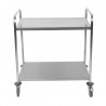 Chariot Inox 2 Plateaux Dynasteel - Professionnel restauration. Solide, maniable et robuste.