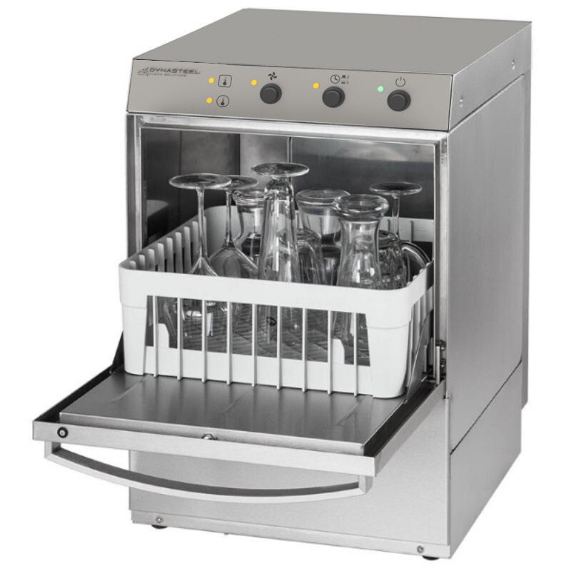 Professional Glass Washer with Rinse Aid Dispenser and Detergent - 35 x 35 cm Professional Glass Washer with Rinse Aid Dispenser and Detergent - 35 x 35 cm