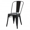 Stackable Steel Bistro Chairs - Black - Set of 4 - Bolero