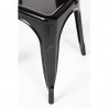 Stackable Steel Bistro Chairs - Black - Set of 4 - Bolero