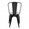 Stackable Steel Bistro Chairs - Black - Set of 4 - Bolero