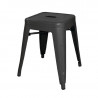 Black Steel Low Stools - Set of 4 - Bolero
