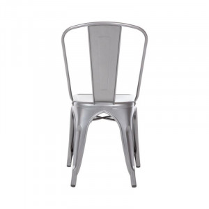 Stolar i metallgrått stål - 4-pack - Bolero