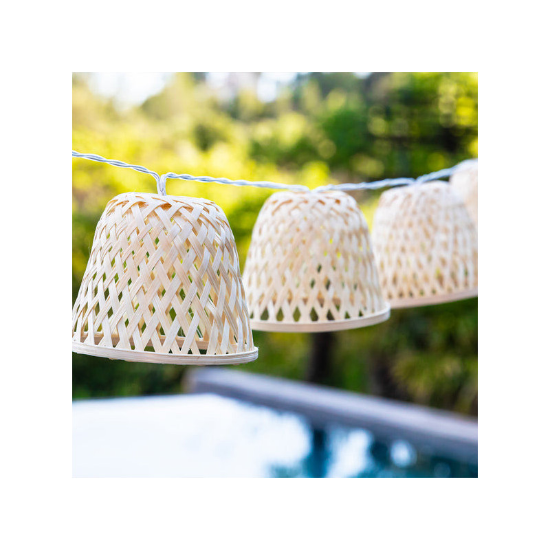 Bamboo Solar Light Garland and LED Socket - Chill Hybrid - Lumisky