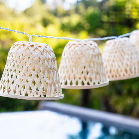 Guirlande Ljus Bambus Solenergi och LED-uttag - Chill Hybrid - Lumisky