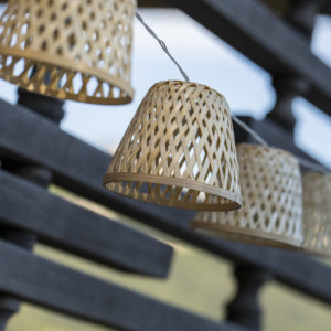 Bamboo Solar Light Garland and LED Socket - Chill Hybrid - Lumisky