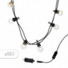 Guirlande Lumineuse Guinguette Solenergi och LED-uttag - Party Clear Hybrid - Lumisky