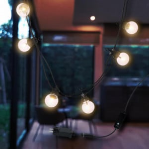 Guirlande Lumineuse Guinguette Solenergi och LED-uttag - Party Clear Hybrid - Lumisky