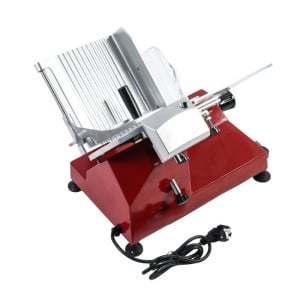 Professional Gravity Feed Red 220 mm Ham Slicer - Dynasteel