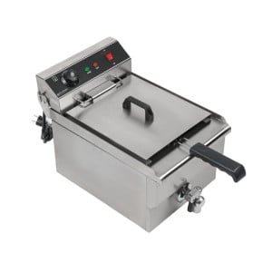 Ammattimainen rasvakeitin 13 L 3000 W tyhjennyksellä - Ruostumaton teräs