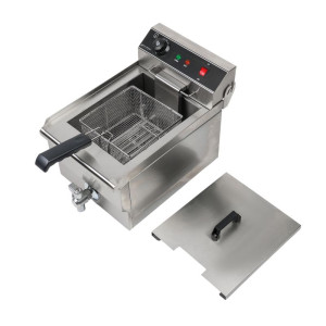 Professionell fritös 13 L 3000 W med tömning - Rostfritt stål