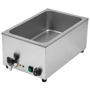 Bain-Marie Pro GN 1/1 20 L 1200 W Inox avec Vidange