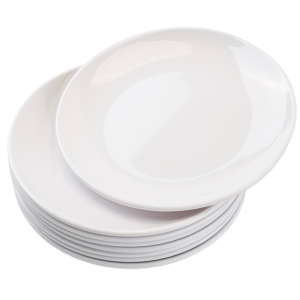 Rund Tallrik Melamin Ø 17,7 cm Vit - Set om 10