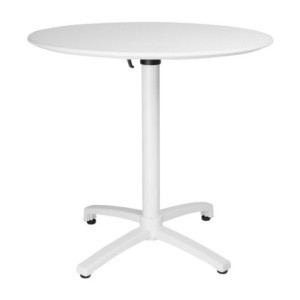 Pyöreä taitettava pöytä PP-materiaalista - 800 mm - valkoinen - Bolero