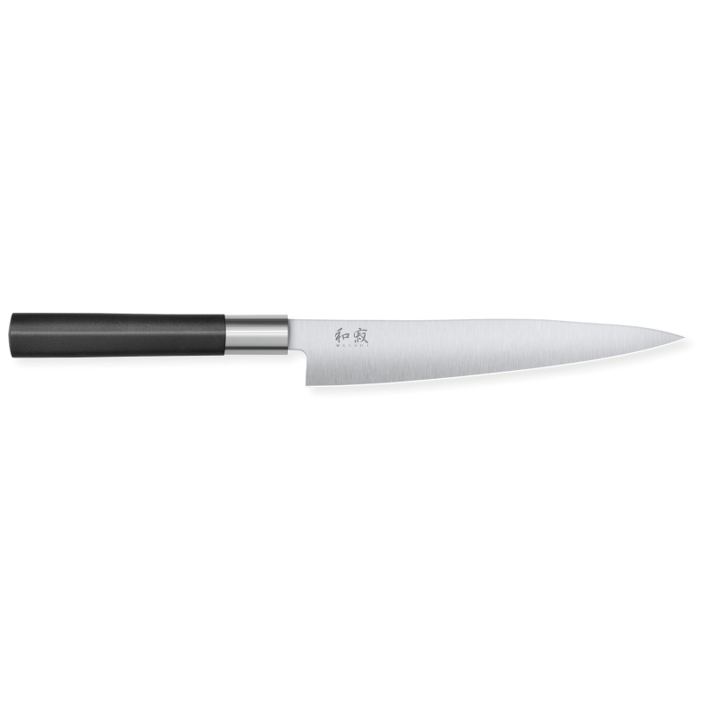 Kniv för filé av sjötunga Wasabi Black KAI 18 cm - Blad i polerat rostfritt stål och ergonomiskt handtag