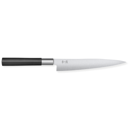 Flexible Sole Fillet Knife Wasabi Black KAI 18 cm - Blade made of polished stainless steel and ergonomic handle