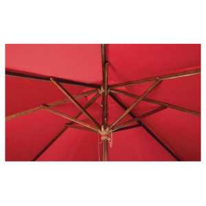 Punainen neliöaurinkovarjo - 2,5m - Bolero