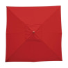 Punainen neliöaurinkovarjo - 2,5m - Bolero