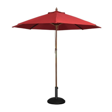Punainen pyöreä aurinkovarjo - 2,5 m - Bolero
