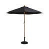 Black Round Parasol Ø 2.5 M - Bolero - Fourniresto