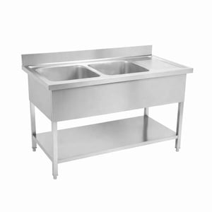 Kaksi allasta selkänojalla ja hyllyllä - Vankka ja toimiva | Dynasteel