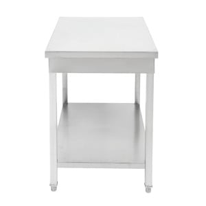 Stainless Steel Table with Shelf - D 600 mm - W 1000 mm - Dynasteel