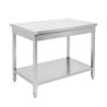 Table Inox avec Etagère - P 600 mm - L 1000 mm - Dynasteel