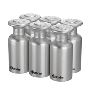 Set of 6 Aluminum Salt Shakers - 19 cm Bartscher