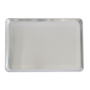 Perforerad presentationsplatta i aluminium 660 x 457 mm