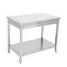 Stainless Steel Table with Dynasteel Shelf - Professional Catering