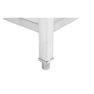 Rostfritt stål bord med hylla - Djup 600 mm - Längd 1600 mm - Dynasteel