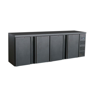 Refrigerated Back Bar Black 4 Doors - 698 L | CombiSteel
