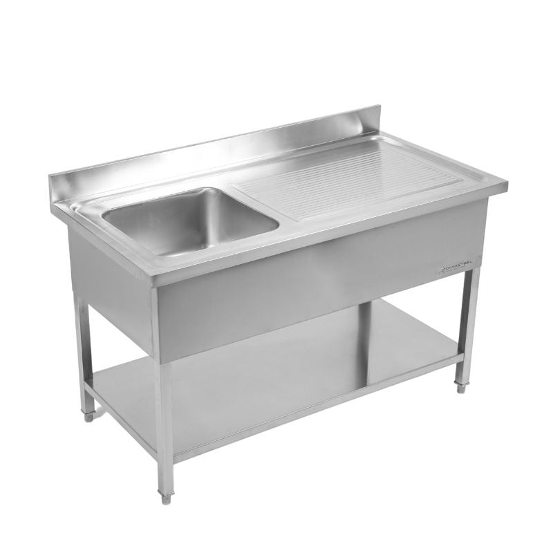 Plonge 1 Bac avec Dosseret et Etagère - L 1000 x P 700 mm - Dynasteel Plonge 1 Bac avec Dosseret et Etagère - L 1000 x P 700 mm - Dynasteel