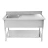 Plonge Inox 1 Diskho Höger Avrinning - L 1000 x D 600 mm