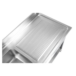 Plonge Inox 1 Allas 1200x600 mm, Valutusalue Oikea, Selkänoja