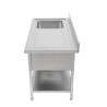 Upota 1 Allas selkänojalla ja hyllyllä - L 1200 x S 600 mm - Dynasteel