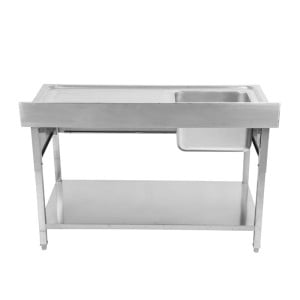 Plonge Inox 1 Allas 1200x600 mm, Valutusalue Oikea, Selkänoja