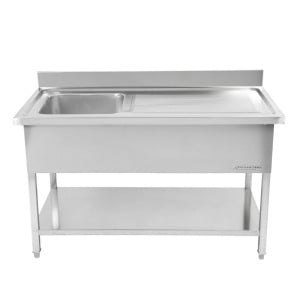 Plonge Inox 1 Allas 1200x600 mm, Valutusalue Oikea, Selkänoja