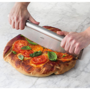 Pizzaskärare i rostfritt stål L 350 mm - Märke Lacor: precision och mångsidighet