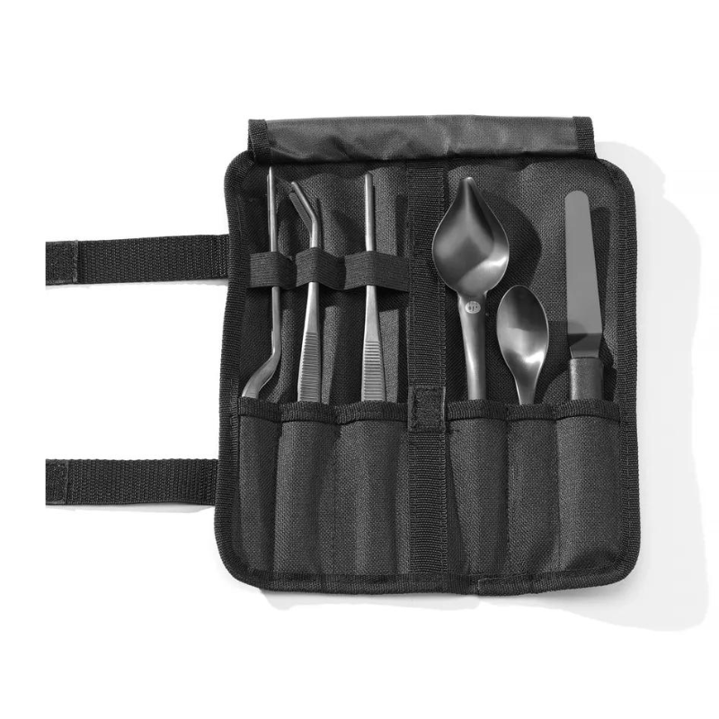 Set de 6 Dressage Chef Noir HENDI | Outils ergonomiques en acier inoxydable et revêtement noir | Idéal pour servir plats, gâteau