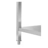 Inoxbord 1000x600 mm Ryggstöd och Låg Hylla