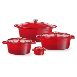 Red Enameled Cast Iron Casserole - 3.7 L HENDI: professional and versatile cooking