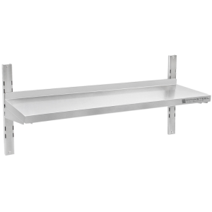 Etagère Murale en Inox sur Crémaillères - L 600 x P 300 mm - Dynasteel