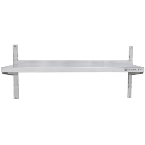 Stainless Steel Wall Shelf on Brackets - L 600 x D 300 mm - Dynasteel