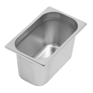 Gastro GN 1/4 Stainless Steel Tray - Depth 150 mm - 4 L - Dynasteel