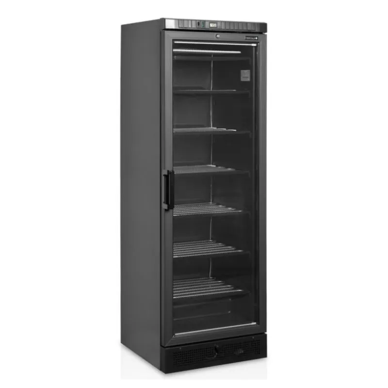 Staattinen lasiovinen pakastekaappi - Musta - 270 L